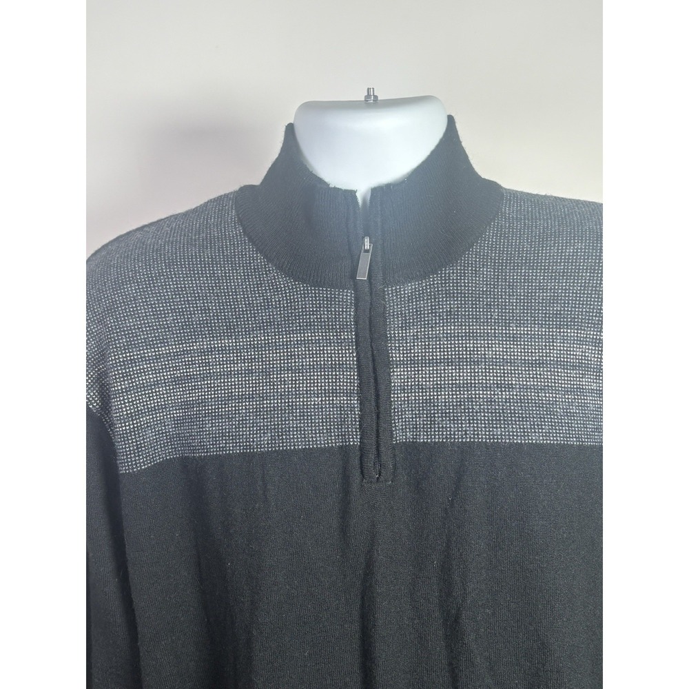 Jack Nicklaus XXL (tag) 1/4 Zip Wool Blend Pullover Golf‎ Sweater Lightweight